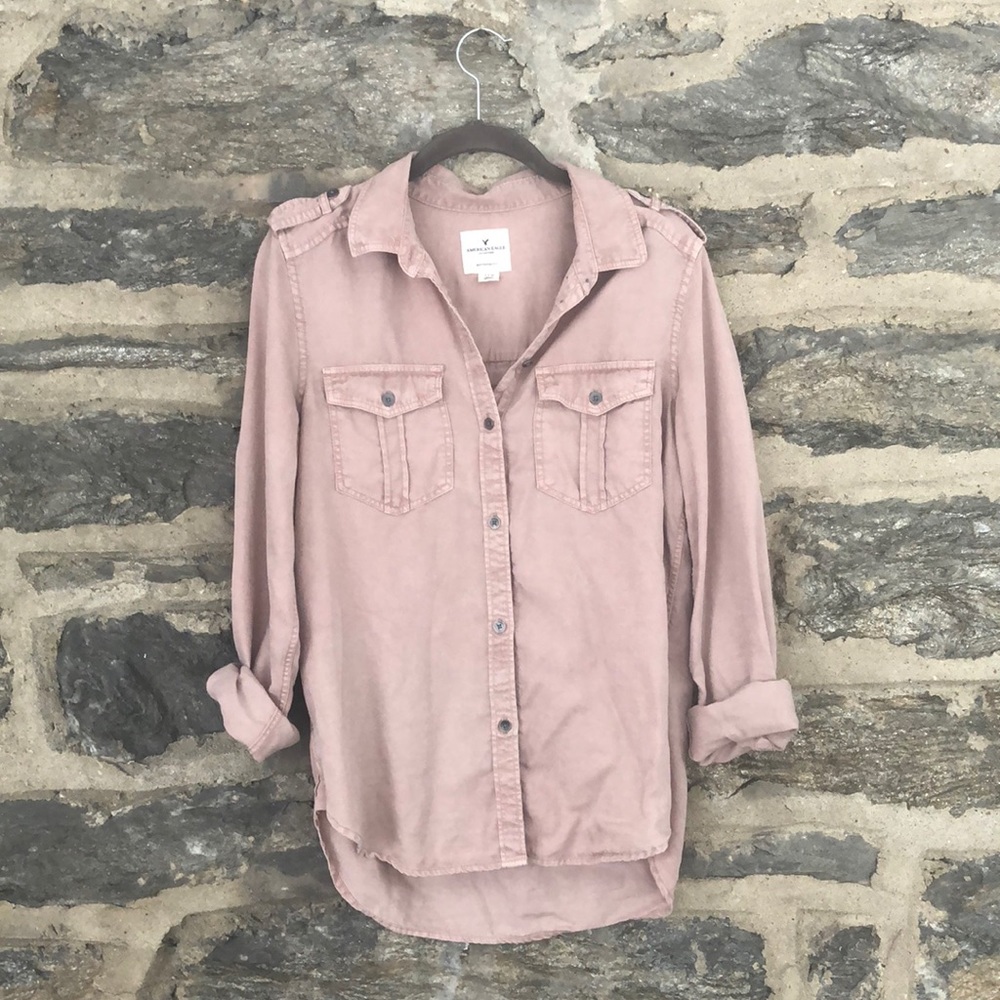 American Eagle Military Button Down